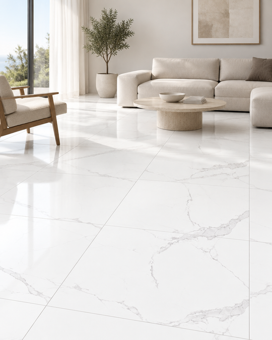 BIEN 60x60x0,7CM Bianco River Rec Full Lap 1 | Lagerware