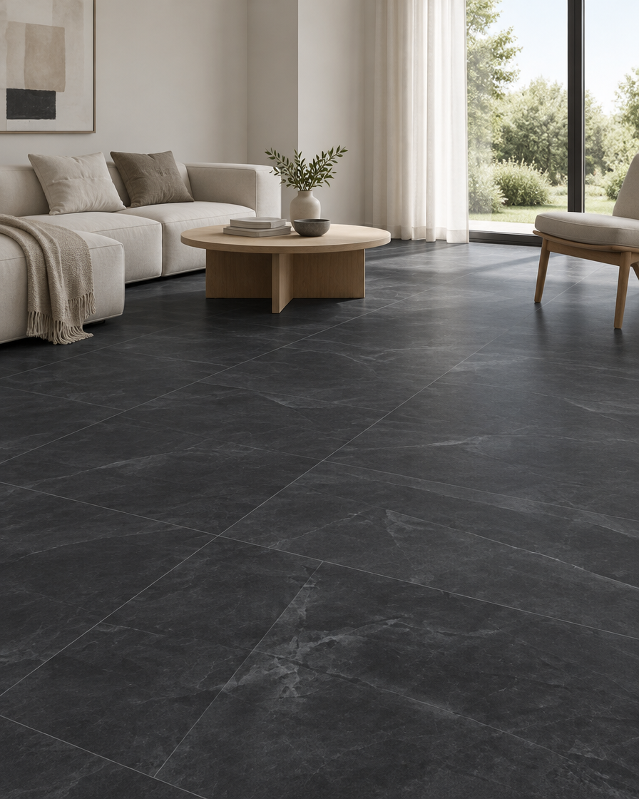 BIEN 60x120 Sg Space Anthracite Full Lap – Anwendungsbeispiel (Abbildung beispielhaft)