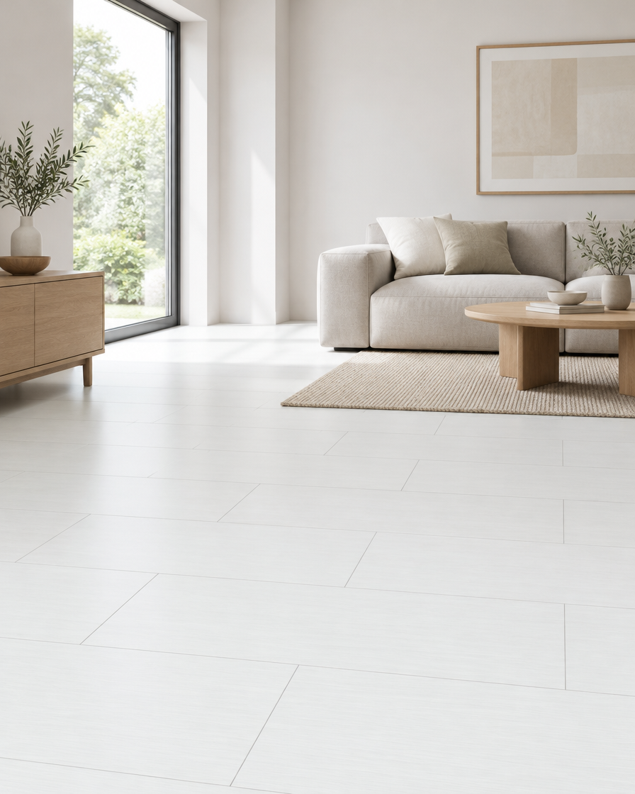 BIEN Crystal White Poll 30x60 – Anwendungsbeispiel (Abbildung beispielhaft)