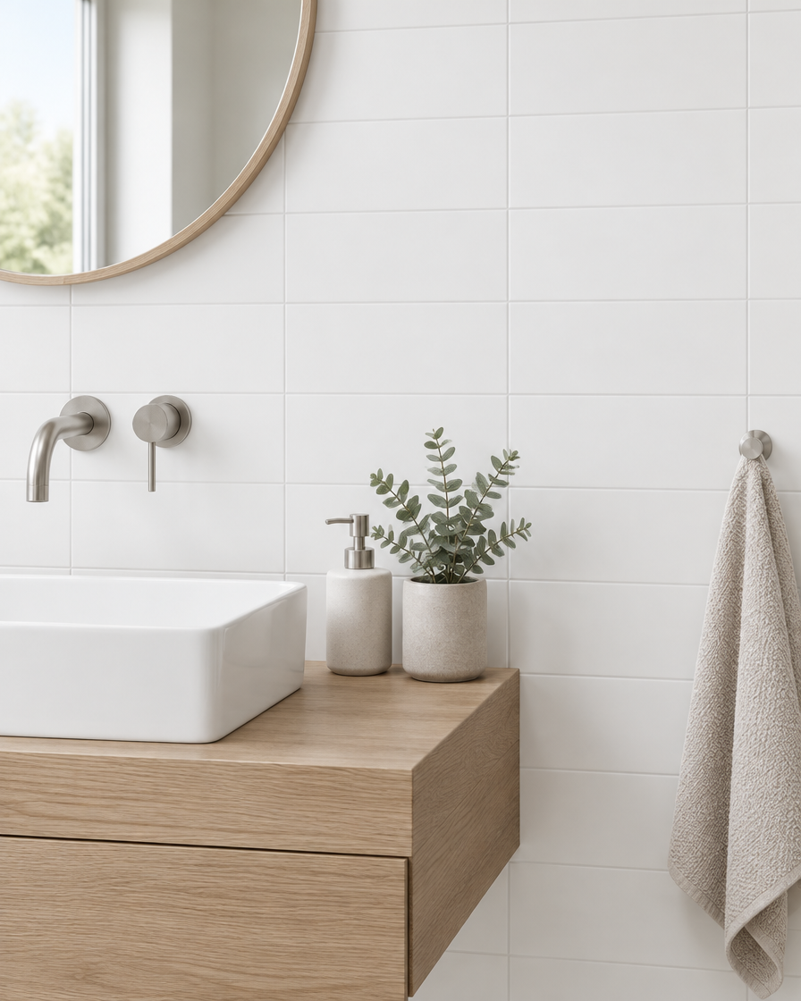BIEN 20x40x0,7 Dove Matt White – Anwendungsbeispiel (Abbildung beispielhaft)
