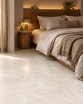 BIEN 120x120 Las Palmas White Rec Semi Lap – Anwendungsbeispiel Schlafzimmer (Abbildung beispielhaft)