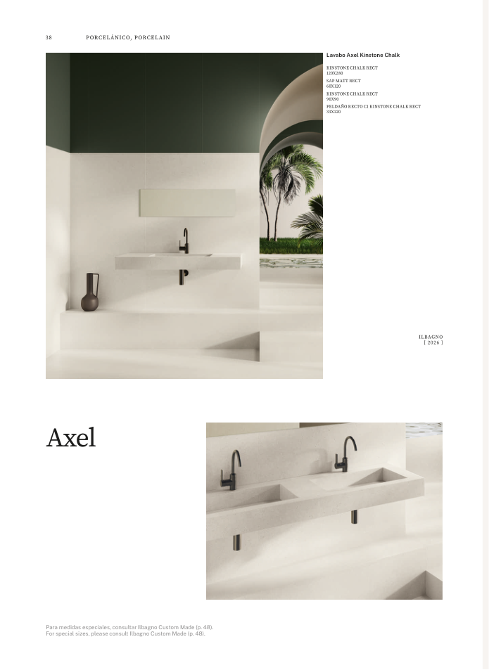 Original-ILBAGNO-Bespoke-Katalogseite Axel – Referenz für Dekor und Modellfamilie