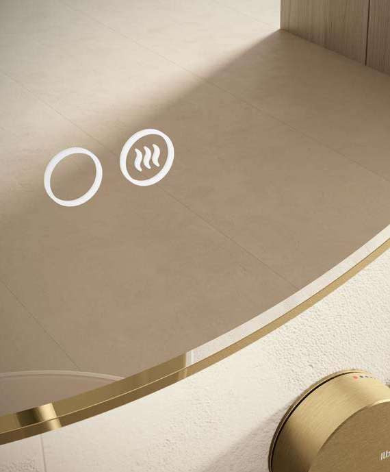 Ilbagno Arch – LED-Spiegel rund mit Rahmen