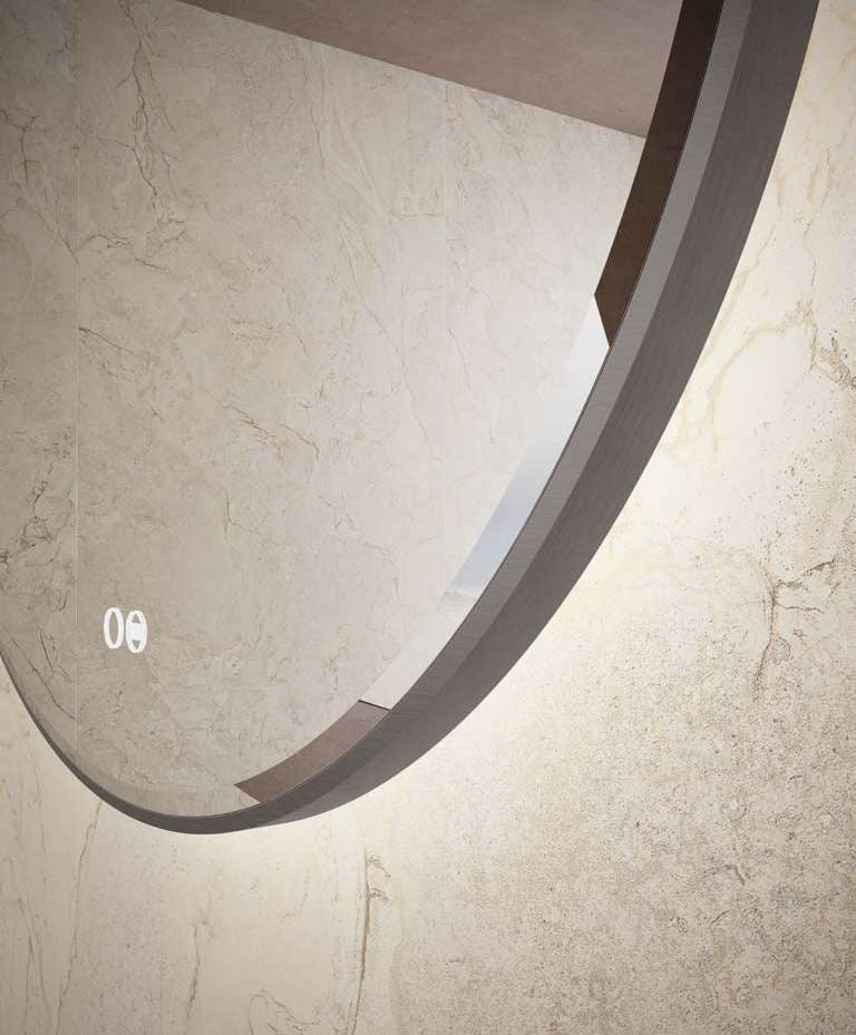 Ilbagno Arch – LED-Spiegel rund mit Rahmen