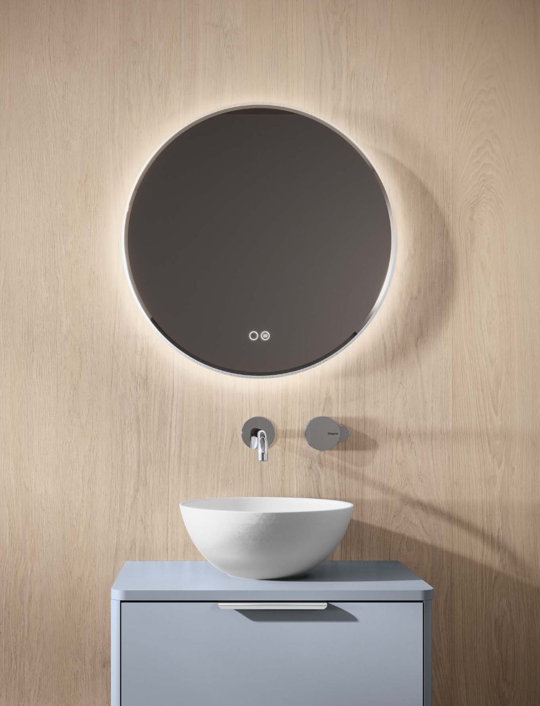 Ilbagno Arch – LED-Spiegel rund mit Rahmen