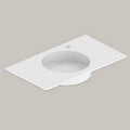 Ilbagno Top Round – Waschtischplatte mit Becken, Solid Surface