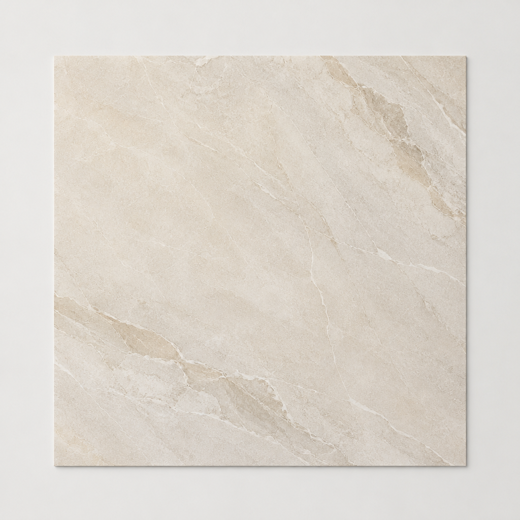 KI-generierte illustrative Fliesenansicht: Taj Mahal, Farbe Shell.