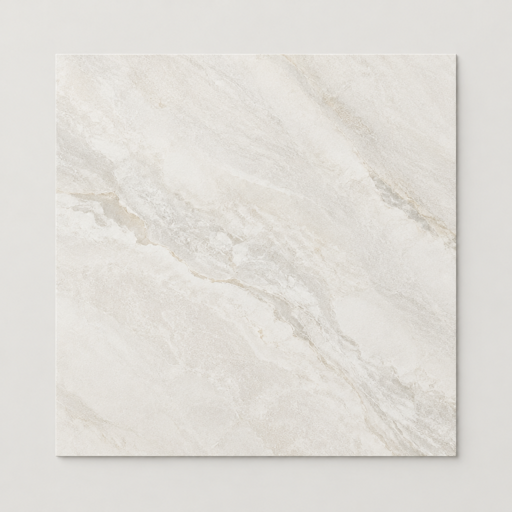 KI-generierte illustrative Fliesenansicht: Nurae, Farbe White.