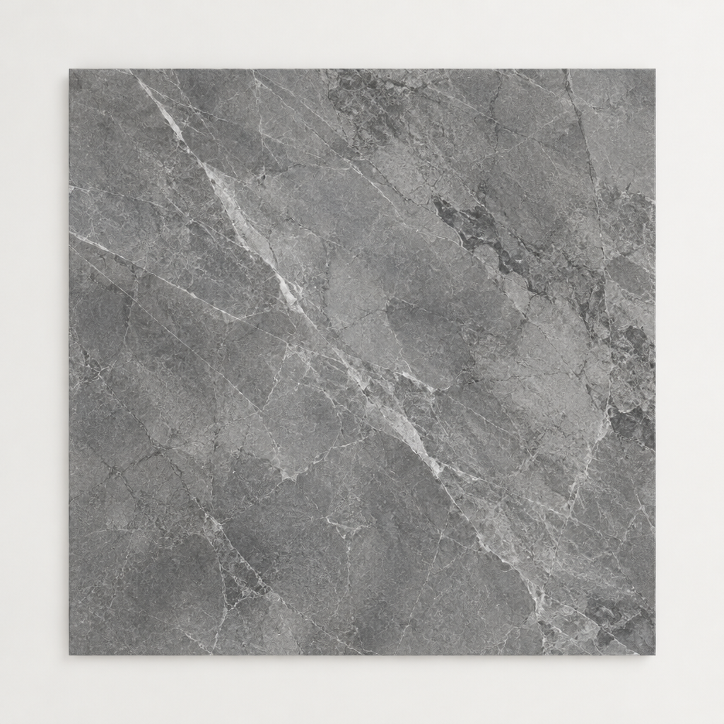 KI-generierte illustrative Fliesenansicht: Bardiglio Imperiale, Farbe Bardiglio Imperiale.