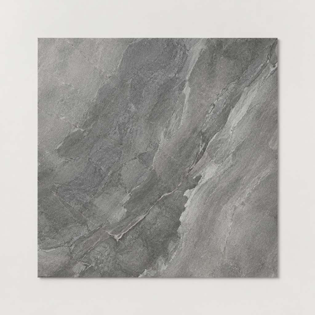 KI-generierte illustrative Fliesenansicht: Morphic, Farbe Bold Grey.