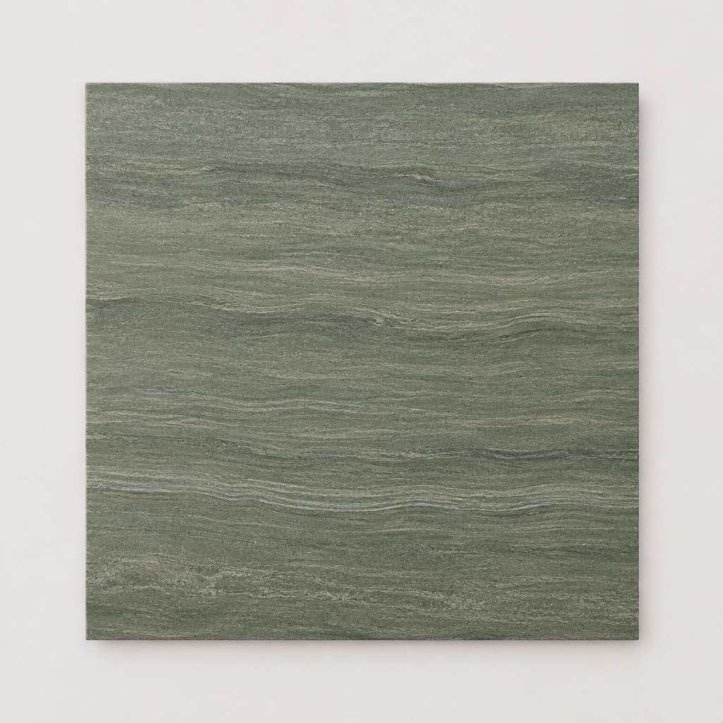 KI-generierte illustrative Fliesenansicht: Miro, Farbe Basil Stripe.