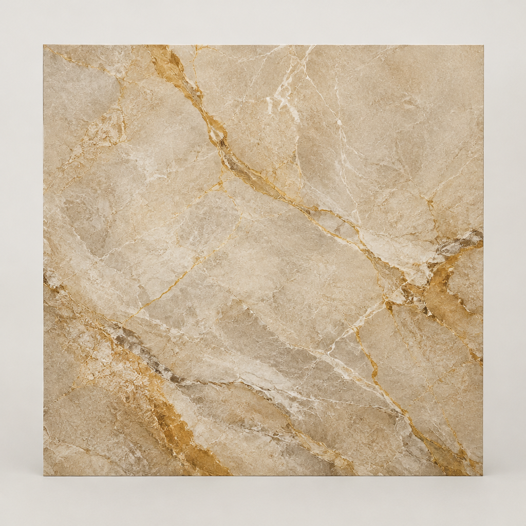 KI-generierte illustrative Fliesenansicht: Dubai Gold, Farbe Dubai Gold.